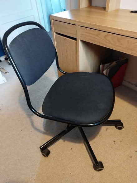 Photo of free IKEA Micke Desk wooden effect and office chair (Frithsden HP4) #2