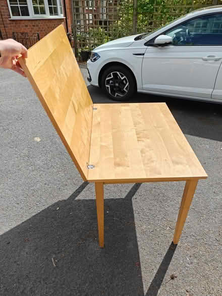 Photo of free IKEA (?) wood table unfolds to double size (Harrogate HG2) #4