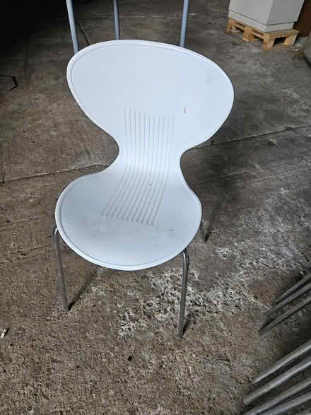 Photo of free Stacking plastic chairs metal legs (Rainham, Kent, ME8 8QF) #2