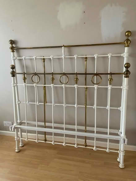 Photo of free Metal double bed frame (Milnthorpe) #1