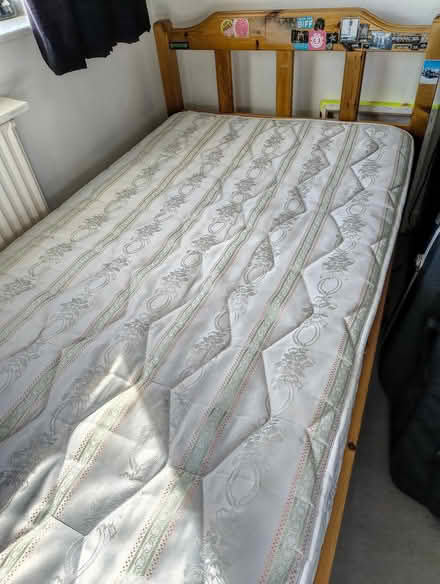 Photo of free Single bed frame plus clean matress (Loughborough LE11) #2