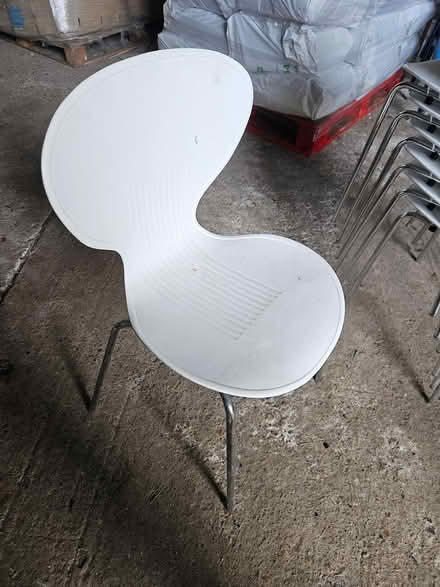 Photo of free Stacking plastic chairs metal legs (Rainham, Kent, ME8 8QF) #3