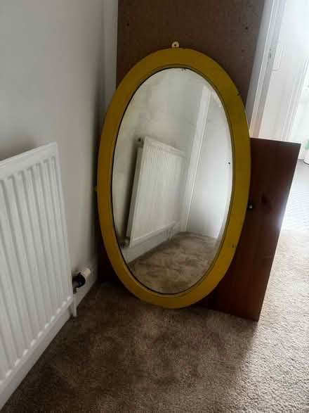 Photo of free Yellow Oval Mirror (Appleby-in-Westmorland CA16) #1