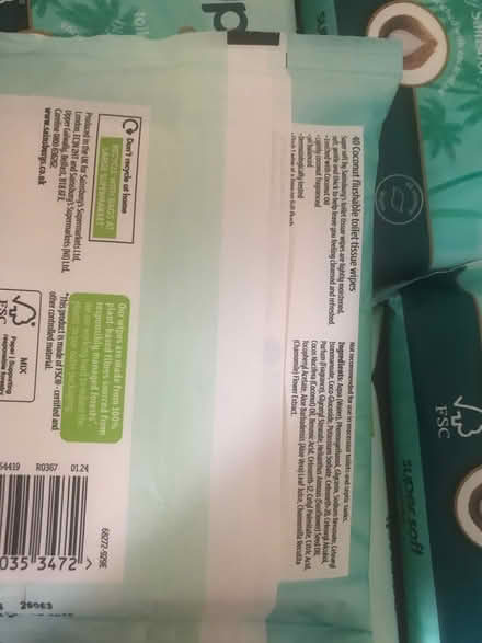 Photo of free Sainsbury’s toilet tissue wipes (Neasden NW10 near McDonald) #2