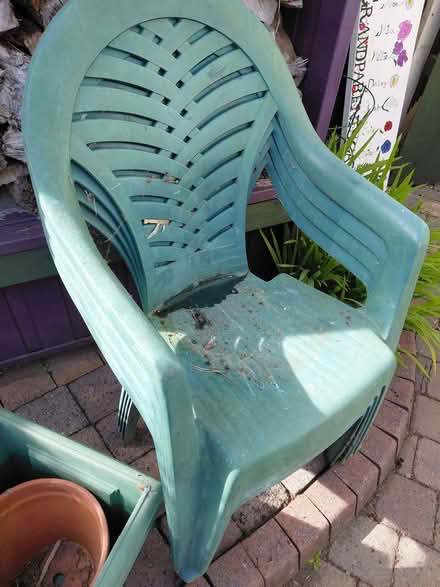 Photo of free Green garden chairs and planters (Claughton CH43) #2