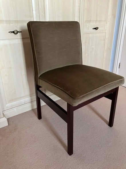 Photo of free 2 green velvet chairs (Goffs Oak EN7) #1