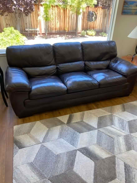 Photo of free Leather Couch (Sunnyvale near Fremont High) #1