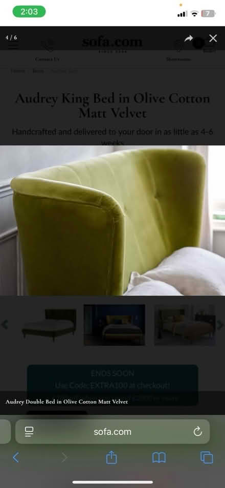 Photo of free Super king velvet bed (La31rq) #2