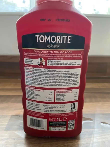Photo of free Tomato fertiliser (Oxlease AL10) #2