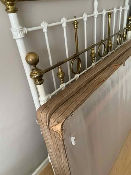 Photo of free Metal double bed frame (Milnthorpe) #2