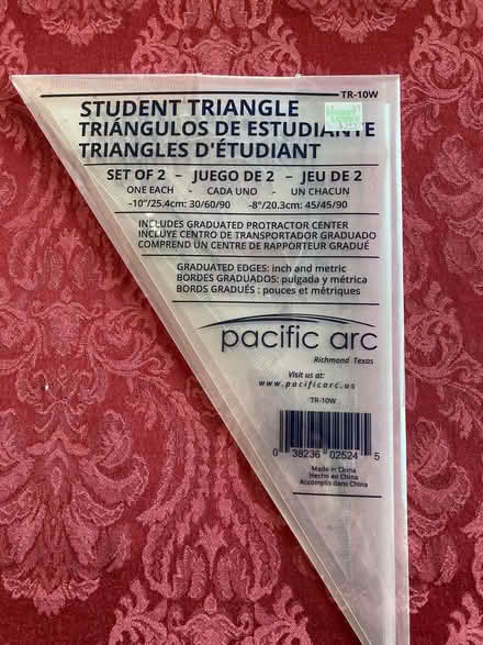 Photo of free Math Triangles + Ruler (Near Eubank Costco) #1