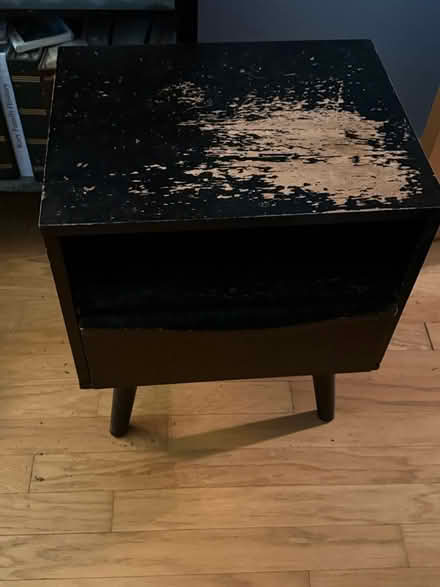 Photo of free Pair of black wooden nightstands (Prospect Heights) #4