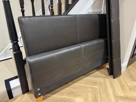 Photo of free Double brown bed frame + mattress (BR7) #3