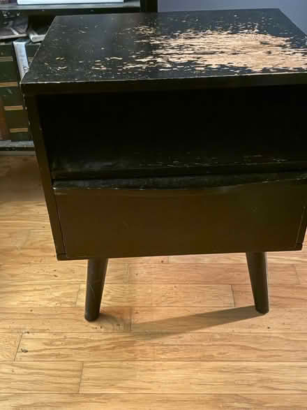 Photo of free Pair of black wooden nightstands (Prospect Heights) #2