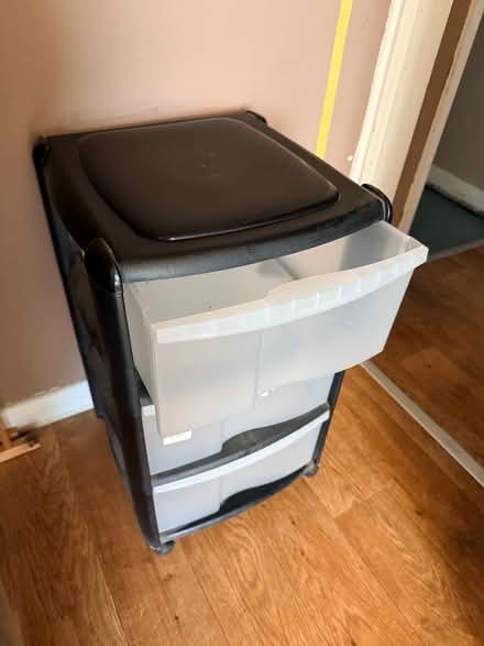Photo of free Plastic three-drawer storage unit (Northcourt OX14) #2