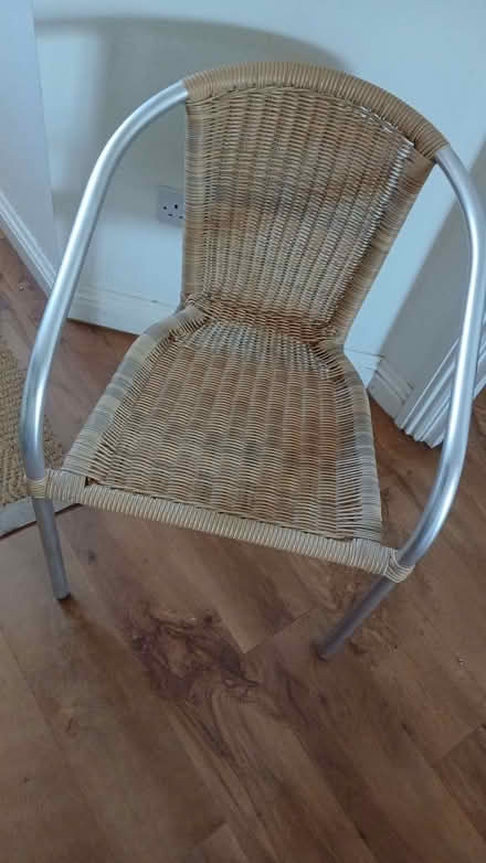 Photo of free Light weight metal and wicker-like chair. (Roundham TQ4) #1