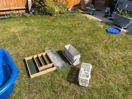 Photo of free Shower chair, pots, iron holder (Worcester Park KT4) #3