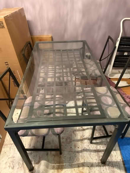 Photo of free Metal and glass dining set (Prospect Heights) #3