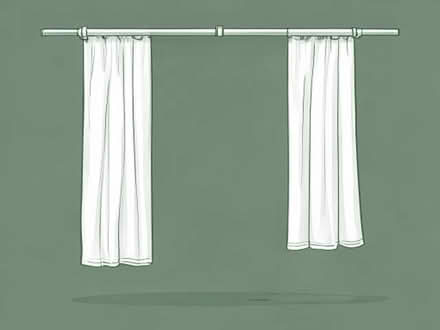 Photo of free Shower curtain rail with two curtains (Knowle B93) #1