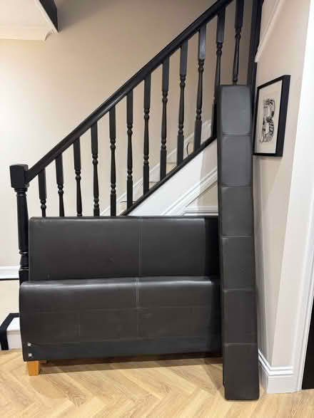 Photo of free Double brown bed frame + mattress (BR7) #2