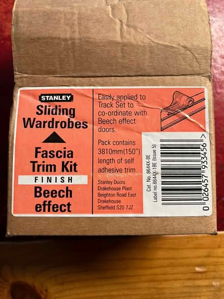 Photo of free Stanley Sliding Wardrobes Self Adhesive Beech Effect Trim (Chesterton OX26) #1