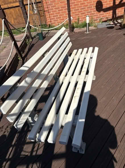 Photo of free White plastic sturdy garden bench (Walton Summit PR5) #2
