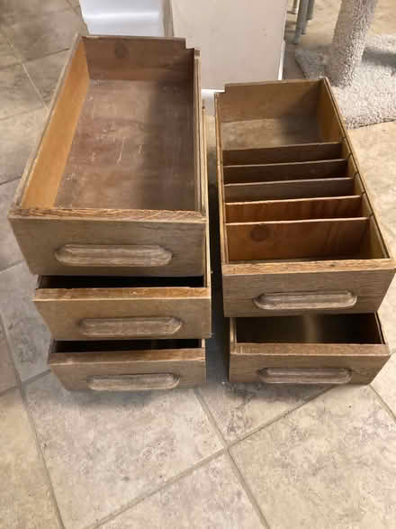 Photo of free 6 wooden desk drawers-oak? (Petworth/ Park View) #1