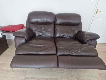 Photo of free Brown Leather Electric Recliner Sofas (Hathern LE11) #4