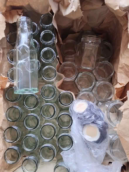 Photo of free Box of jam jars and sauce bottles. (Broadwater SG2) #1