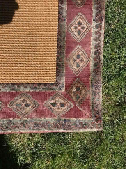 Photo of free Large Sisal Rug w/tapestry edge (Ravenna/Maple Leaf) #2