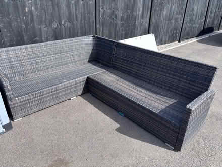 Photo of free L shaped rattan garden sofa (Stansted TN15) #1