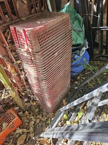 Photo of free Red plastic storage baskets x 40, stacking (old and dusty) (Westbere CT2) #2