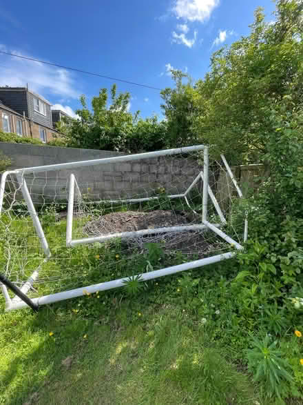 Photo of free 2 large goal posts and scoring net. (Downfield DD3) #2