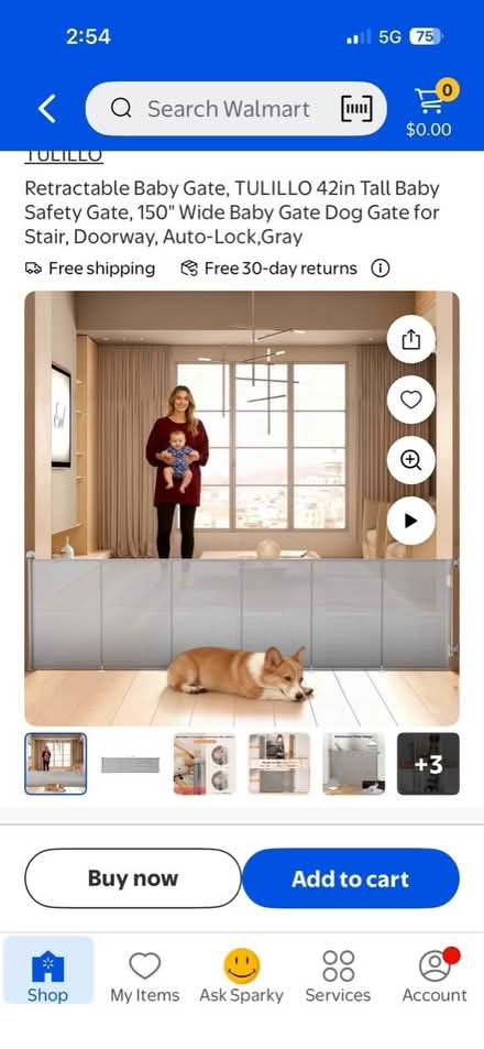 Photo of free 140 inch retractable baby/pet gate (Lafayette) #2