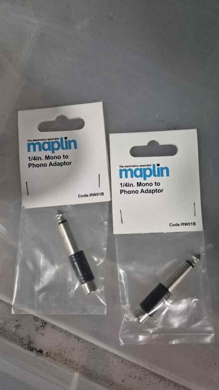 Photo of free 1/4 inch mono to phono adaptors (Downham BR1) #1