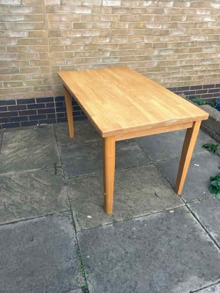 Photo of free Hard wood table (Burgess Park SE15) #1