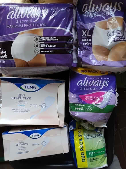 Photo of free Opened packets of pads and pants. (Broadwater SG2) #1