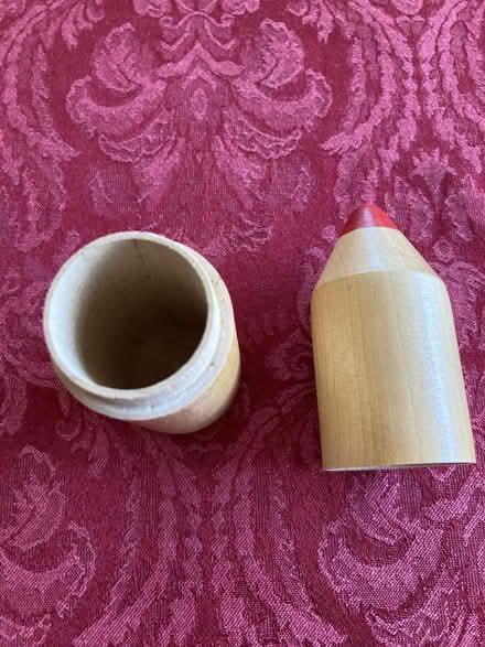 Photo of free Wooden Pencil Holder (Near Eubank Costco) #2
