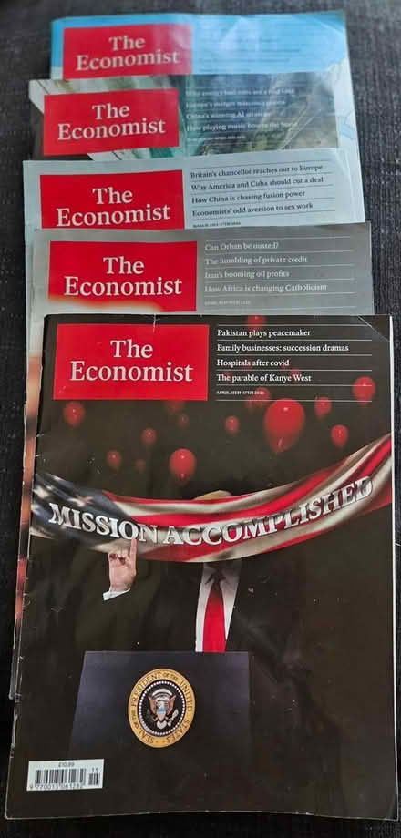 Photo of free 5 x copies of The Economist (TW1) #1
