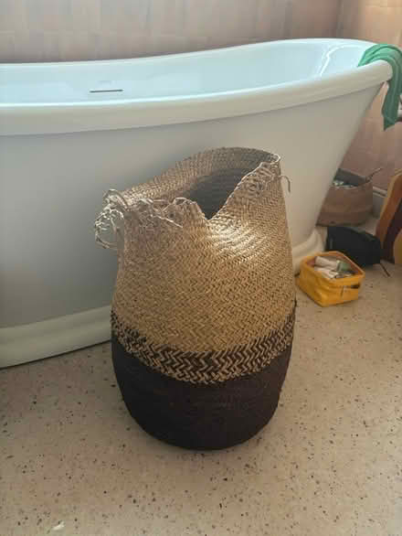 Photo of free Rattan laundry basket (Lewisham) #1
