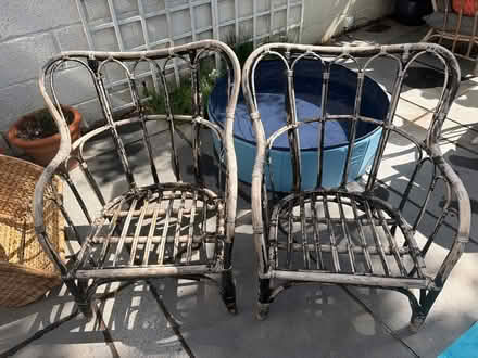 Photo of free 2 Ikea Mastholmen rattan chairs (Kemptown BN2) #1