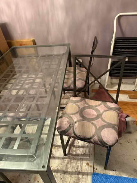 Photo of free Metal and glass dining set (Prospect Heights) #2