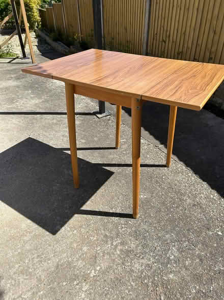 Photo of free Vintage wood and melamine drop-leaf table (Kendal LA9) #1