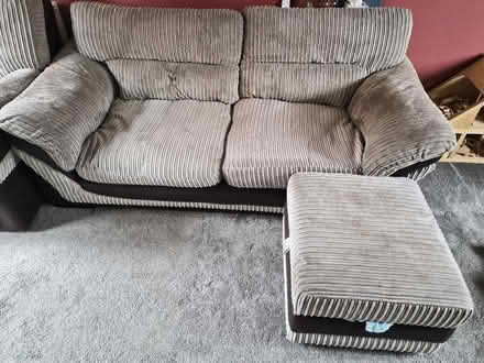 Photo of free Sofa, recliner chair and footstool (Ely CB6) #2