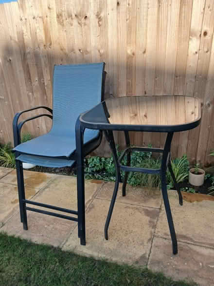 Photo of free Outdoor bar table and 2 chairs (WR2, near Rushwick) #1