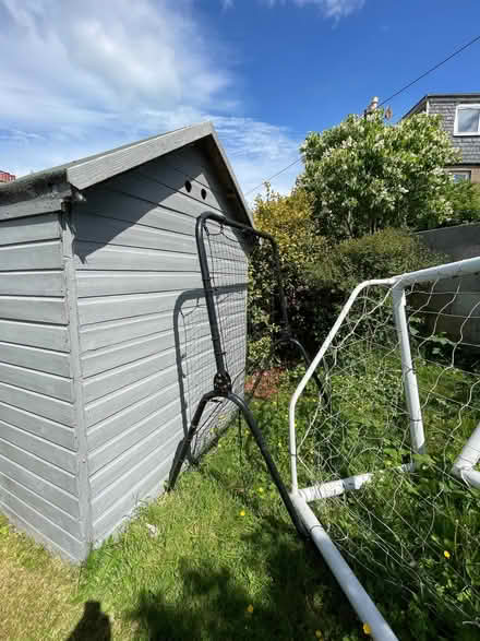 Photo of free 2 large goal posts and scoring net. (Downfield DD3) #3