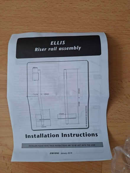 Photo of free New Shower Riser (Morley Green SK9) #3