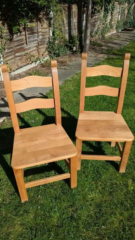Photo of free 2 x solid wood chairs (Catford SE6) #4