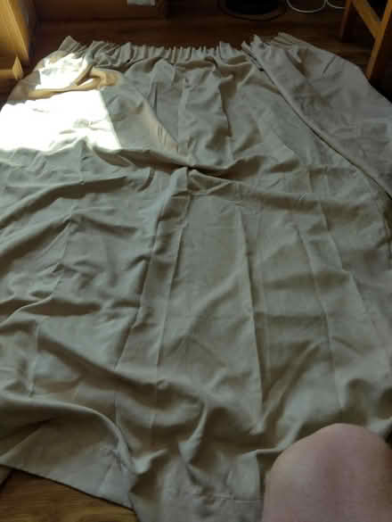 Photo of free Two beige curtains - 160 by 130cm (Tilehurst, Reading) #2