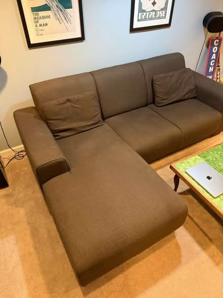 Photo of free Dark Brown Sectional Sofa (Takoma Park, MD) #1
